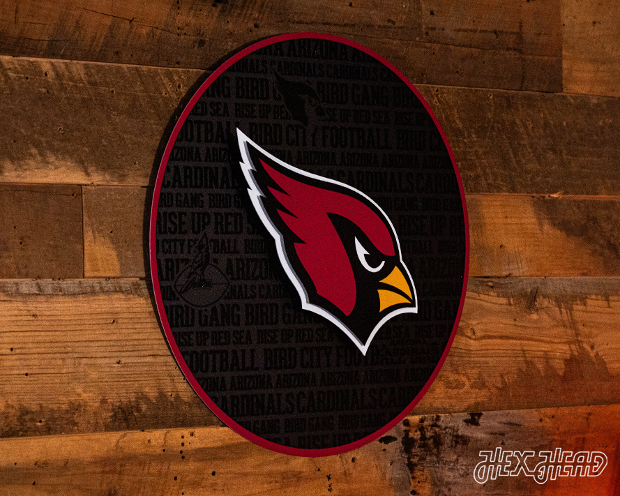 Arizona Cardinals CRAFT SERIES 3D Embossed Metal Wall Art