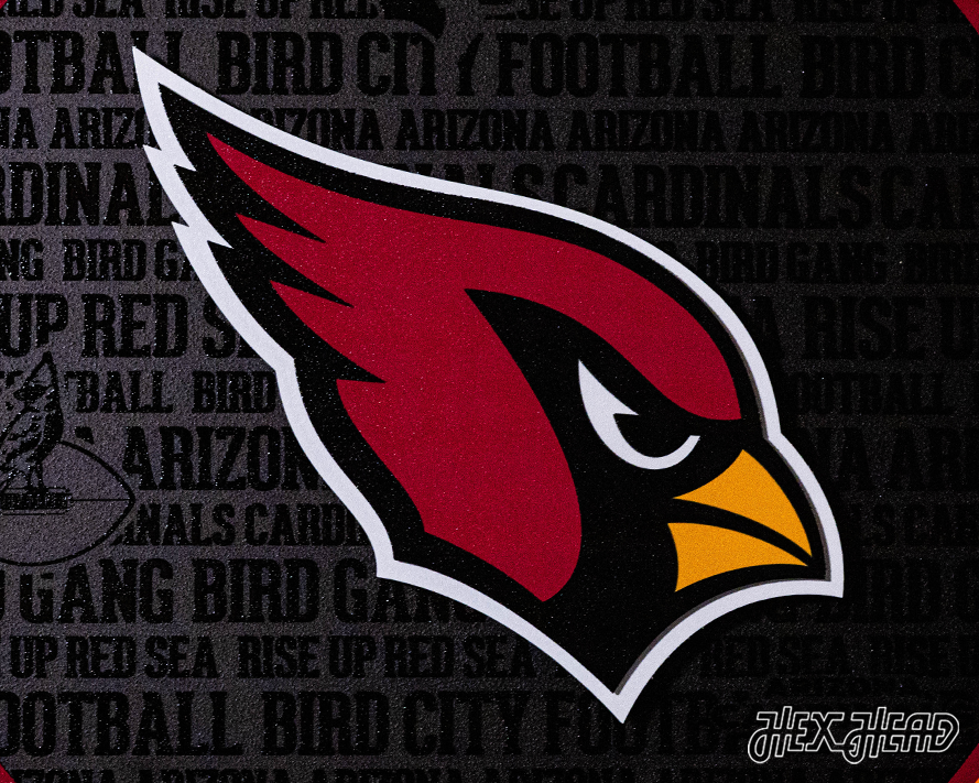 Arizona Cardinals CRAFT SERIES  3D Embossed Metal Wall Art