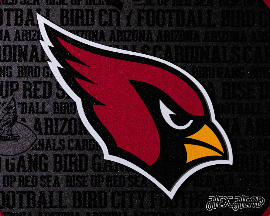 Arizona Cardinals CRAFT SERIES 3D Embossed Metal Wall Art