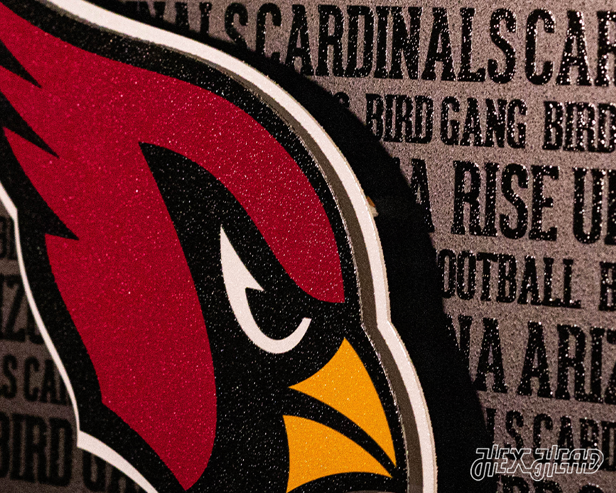 Arizona Cardinals CRAFT SERIES  3D Embossed Metal Wall Art