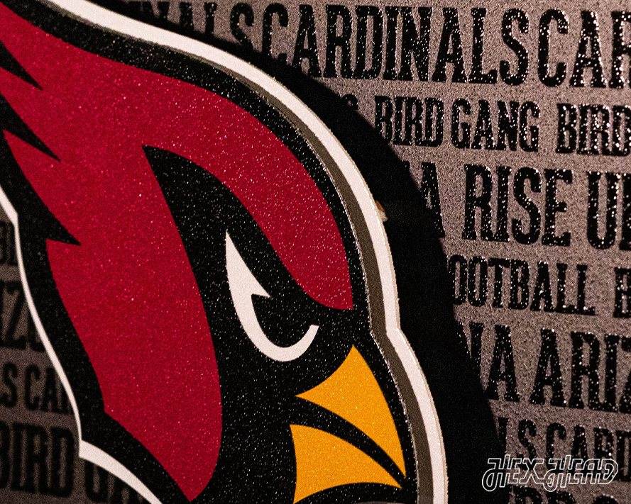 Arizona Cardinals CRAFT SERIES 3D Embossed Metal Wall Art