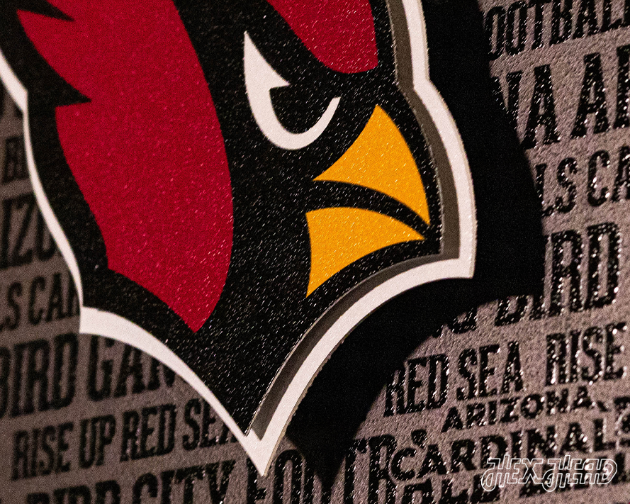 Arizona Cardinals CRAFT SERIES  3D Embossed Metal Wall Art