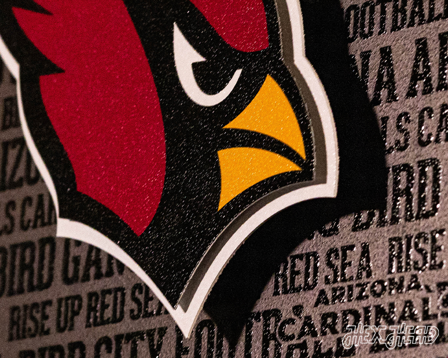 Arizona Cardinals CRAFT SERIES 3D Embossed Metal Wall Art