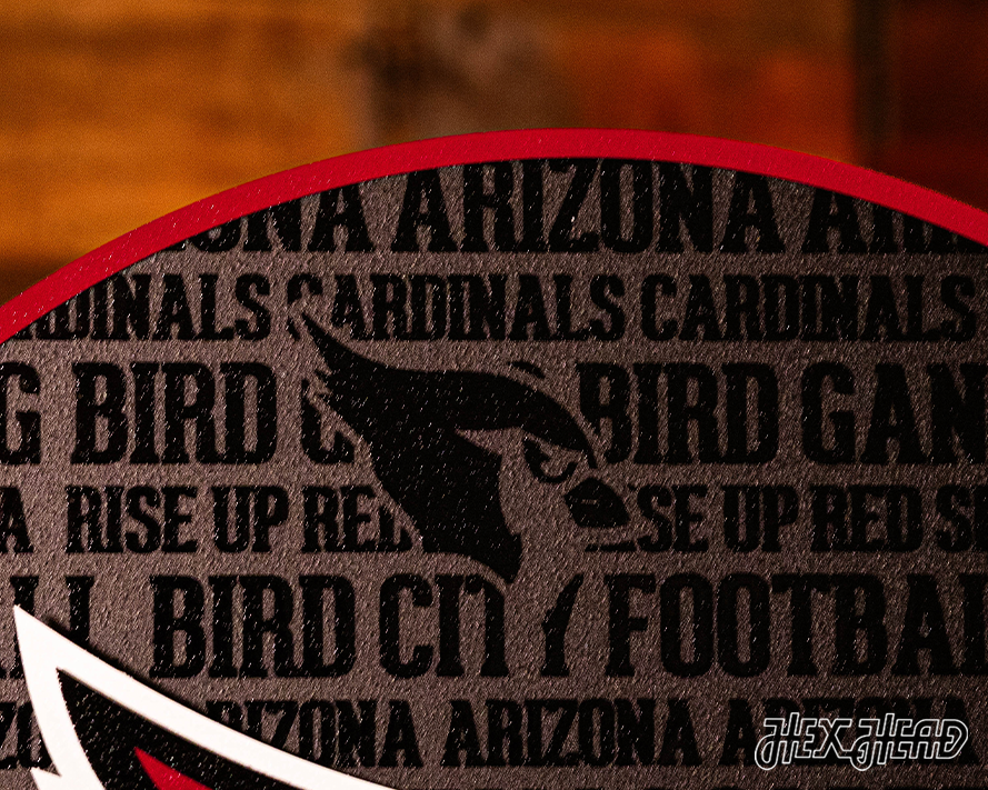 Arizona Cardinals CRAFT SERIES  3D Embossed Metal Wall Art