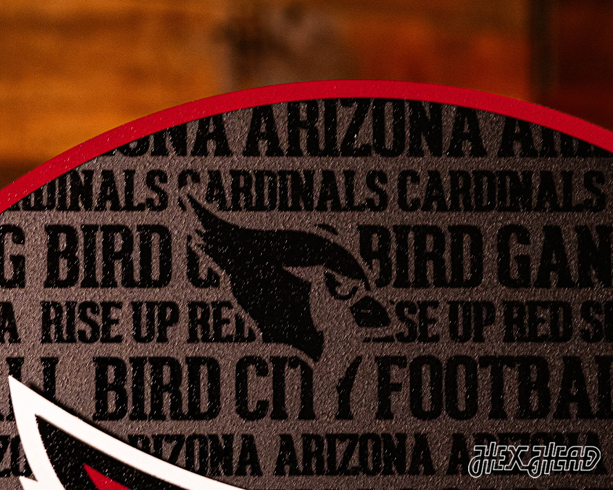 Arizona Cardinals CRAFT SERIES 3D Embossed Metal Wall Art
