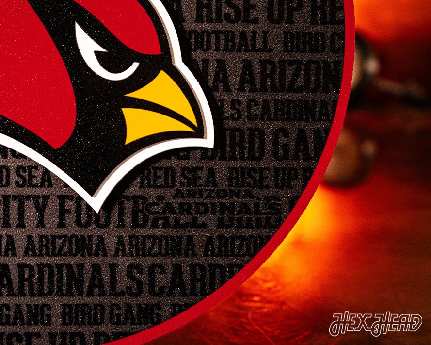 Arizona Cardinals CRAFT SERIES  3D Embossed Metal Wall Art