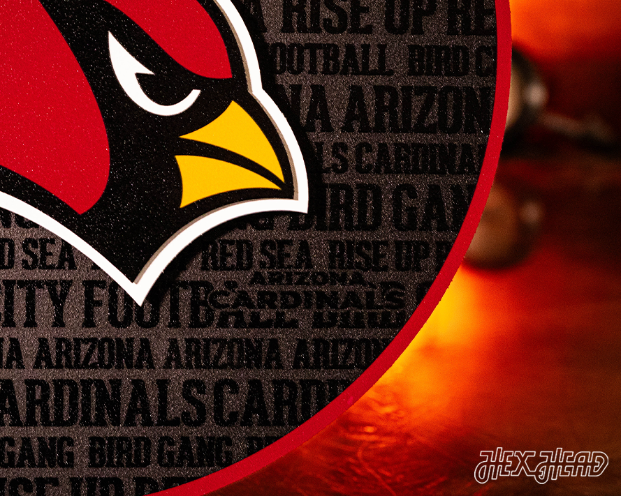 Arizona Cardinals CRAFT SERIES 3D Embossed Metal Wall Art