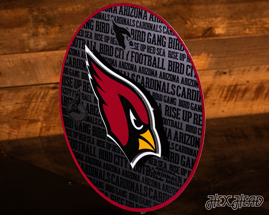 Arizona Cardinals CRAFT SERIES  3D Embossed Metal Wall Art