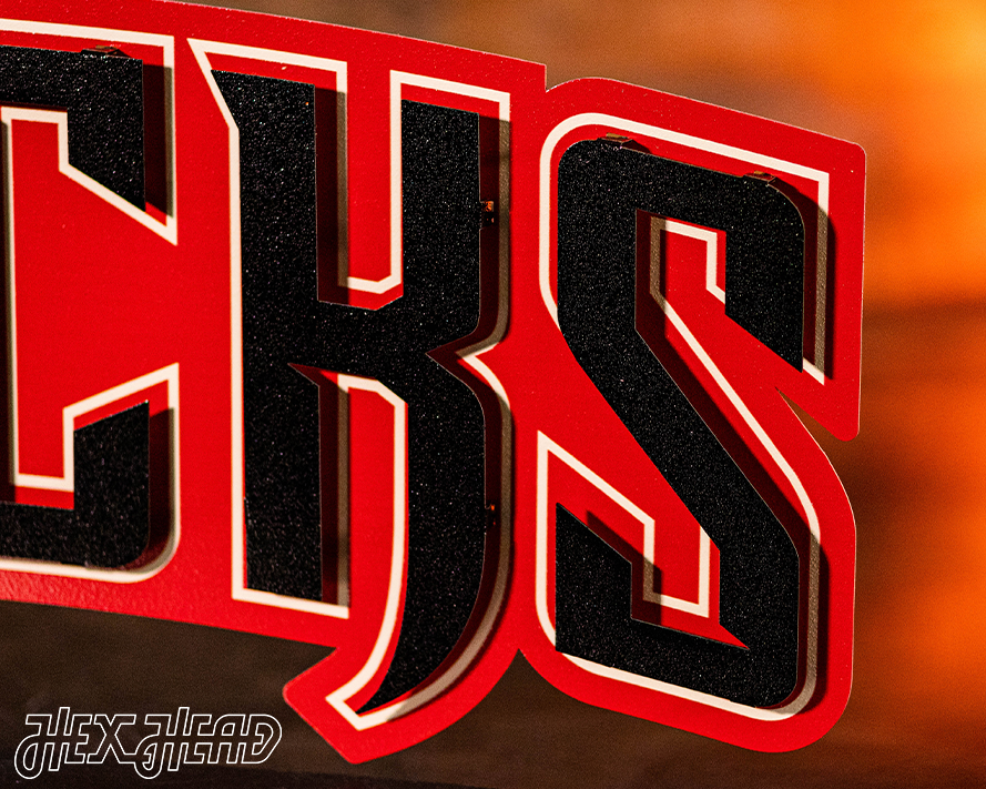 Arizona Diamondbacks Wordmark 3 Layer A 3D Metal Wall Art