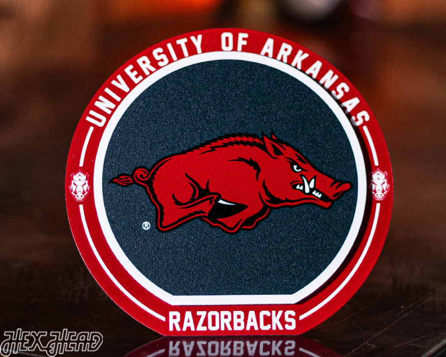 Arkansas Razorbacks "Double Play" On the Shelf or on the Wall Art