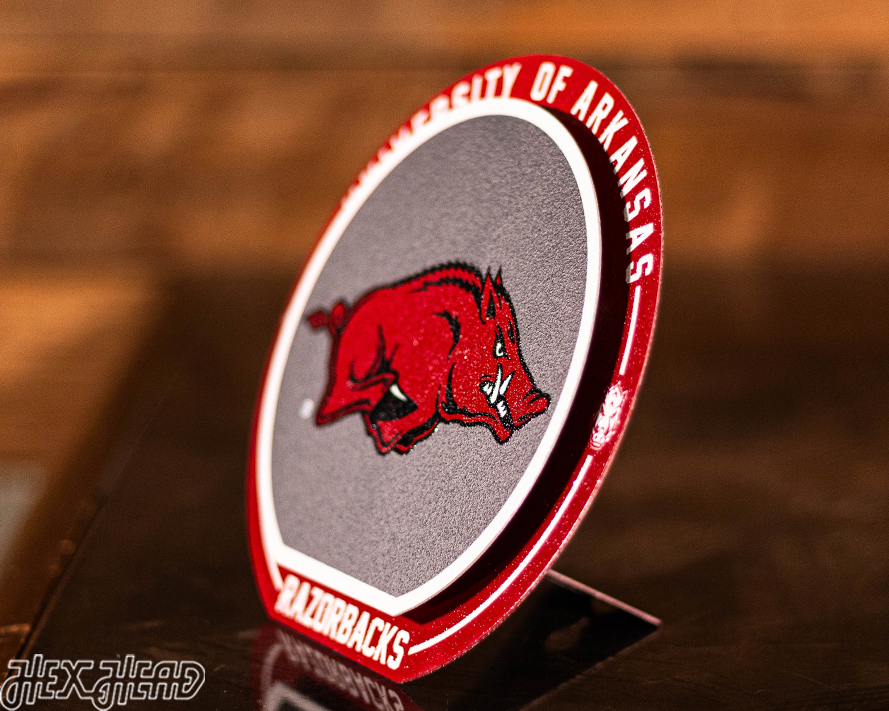 Arkansas Razorbacks "Double Play" On the Shelf or on the Wall Art