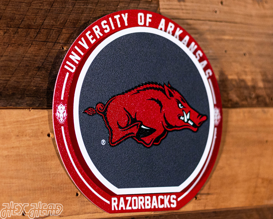 Arkansas Razorbacks "Double Play" On the Shelf or on the Wall Art