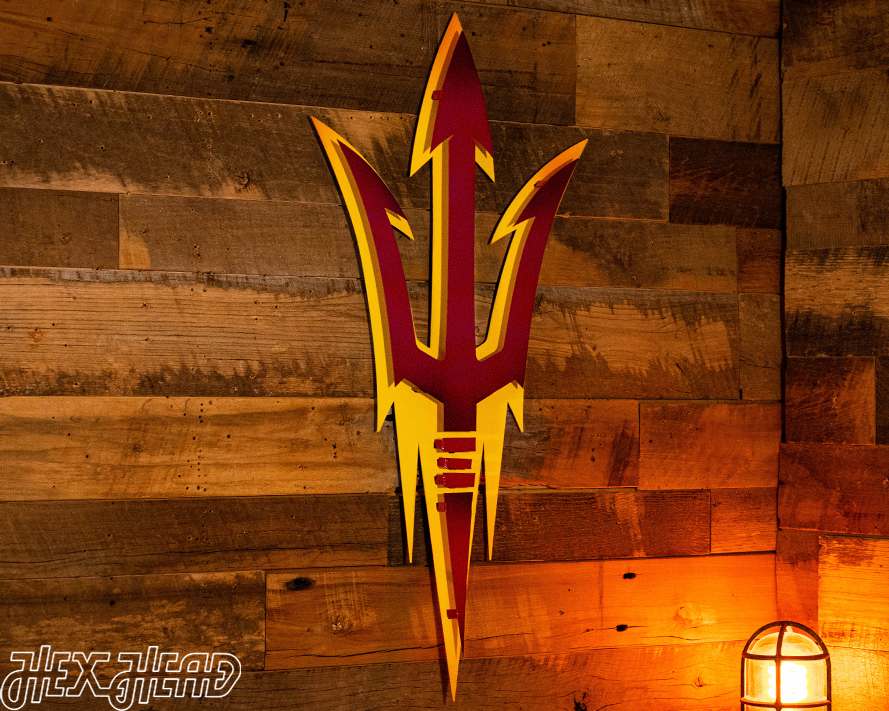 Arizona State Pitchforks 3D Vintage Metal Wall Art