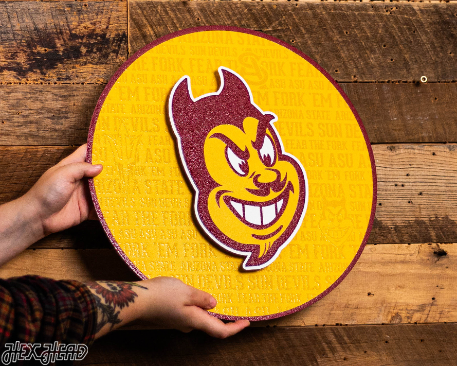 Arizona State Sun Devils CRAFT SERIES 3D Embossed Metal Wall Art