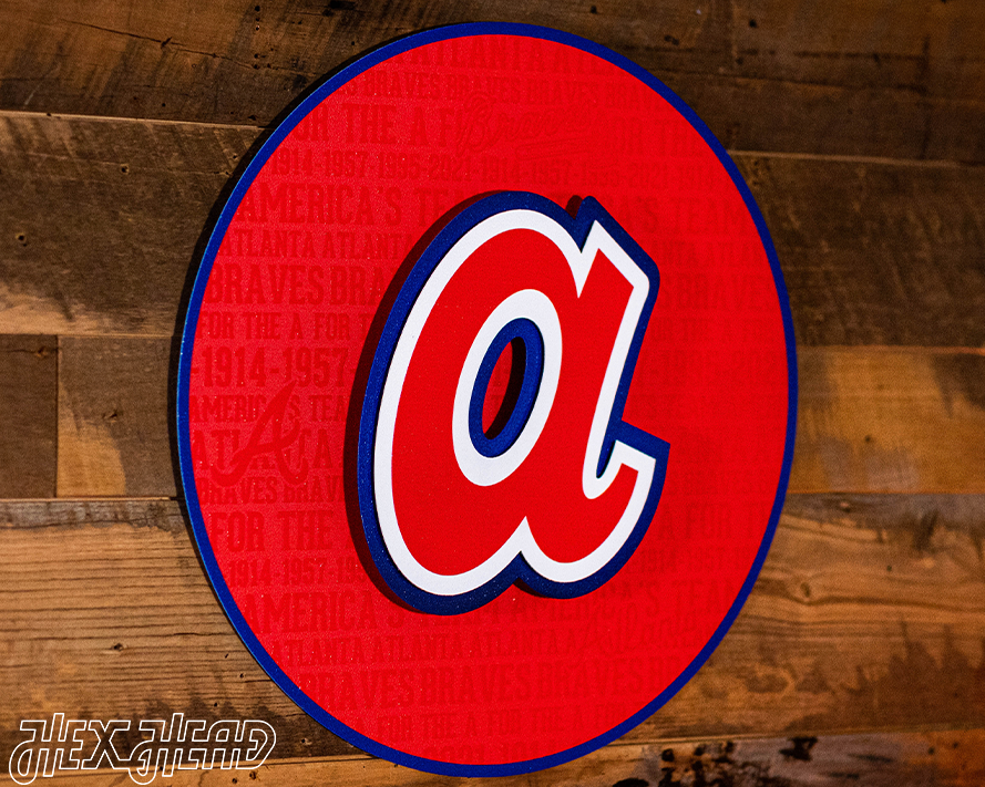 Atlanta Braves 3D CRAFT SERIES Embossed Metal Wall Art