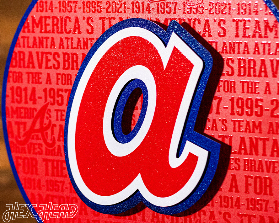 Atlanta Braves 3D CRAFT SERIES Embossed Metal Wall Art