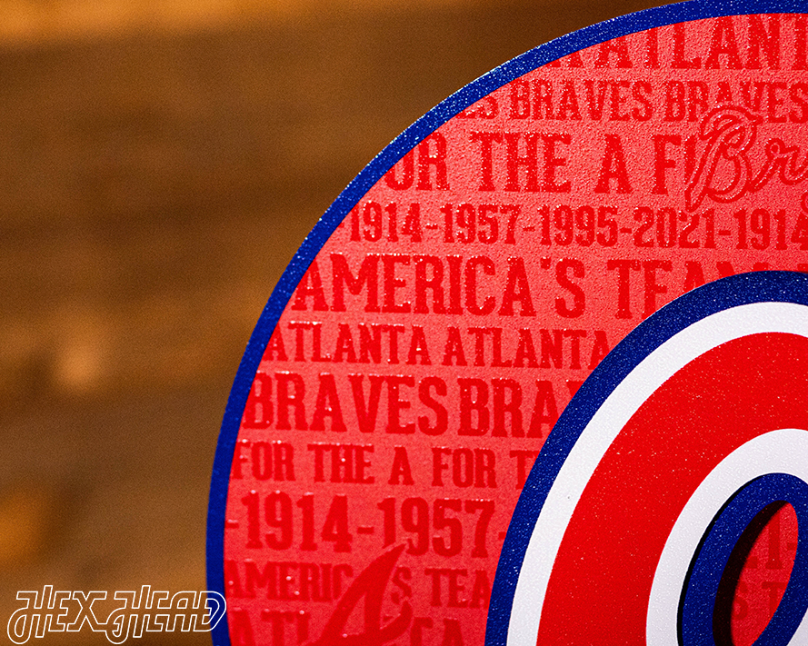 Atlanta Braves 3D CRAFT SERIES Embossed Metal Wall Art