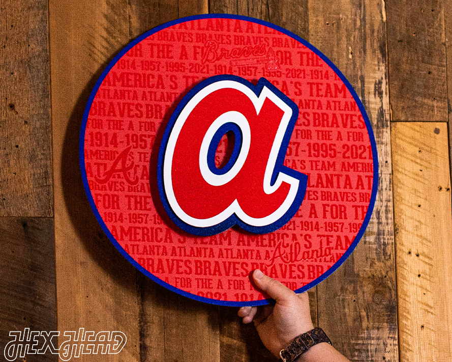 Atlanta Braves 3D CRAFT SERIES Embossed Metal Wall Art