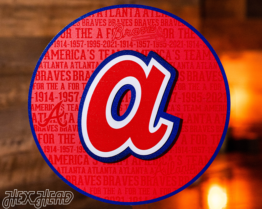 Atlanta Braves 3D CRAFT SERIES Embossed Metal Wall Art