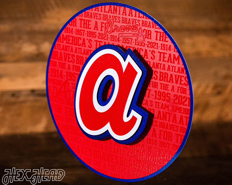 Atlanta Braves 3D CRAFT SERIES Embossed Metal Wall Art