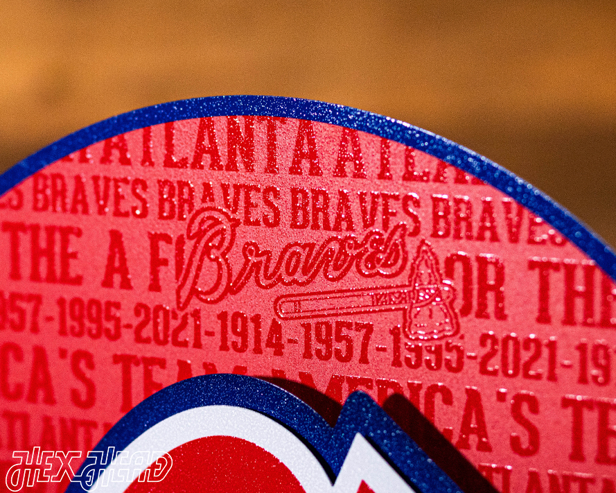 Atlanta Braves 3D CRAFT SERIES Embossed Metal Wall Art