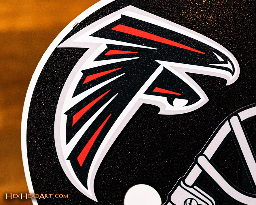 BLITZ Collection - 8 Layer Atlanta Falcons Helmet 3D Vintage Metal Wall Art