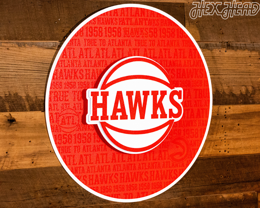 Atlanta Hawks 3D CRAFT SERIES Metal Wall Art