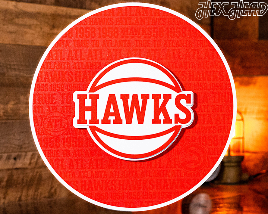 Atlanta Hawks 3D CRAFT SERIES Metal Wall Art