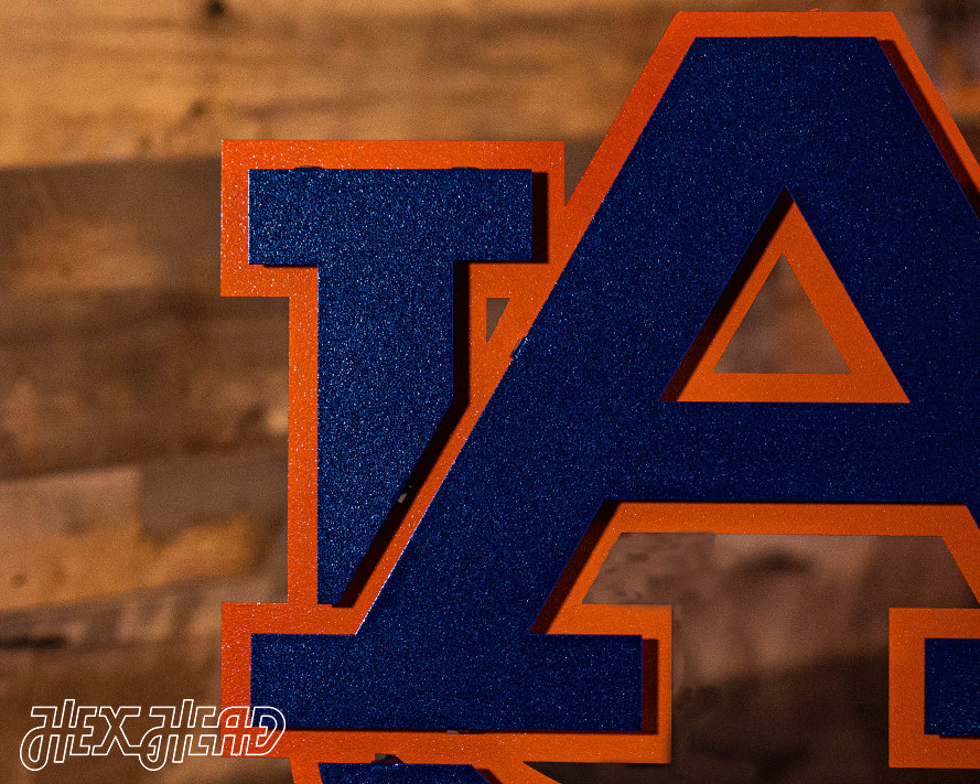 Auburn Tigers "AU" 3D Vintage Metal Wall Art