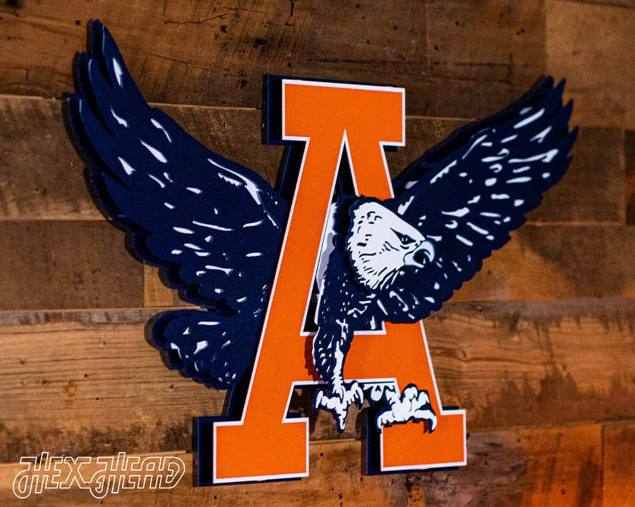 Auburn War Eagles VAULT 3D Vintage Metal Wall Art