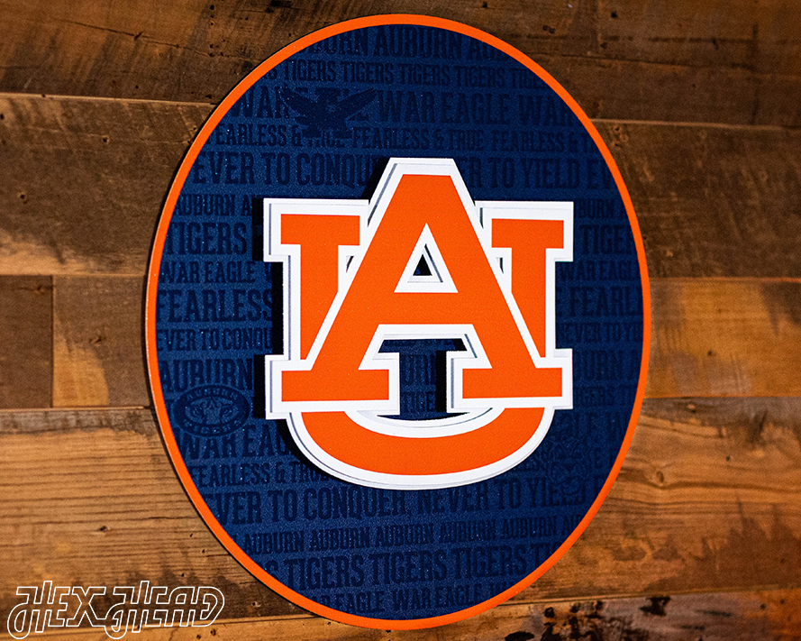 Auburn Tigers 3D CRAFT SERIES Embossed Metal Wall Art