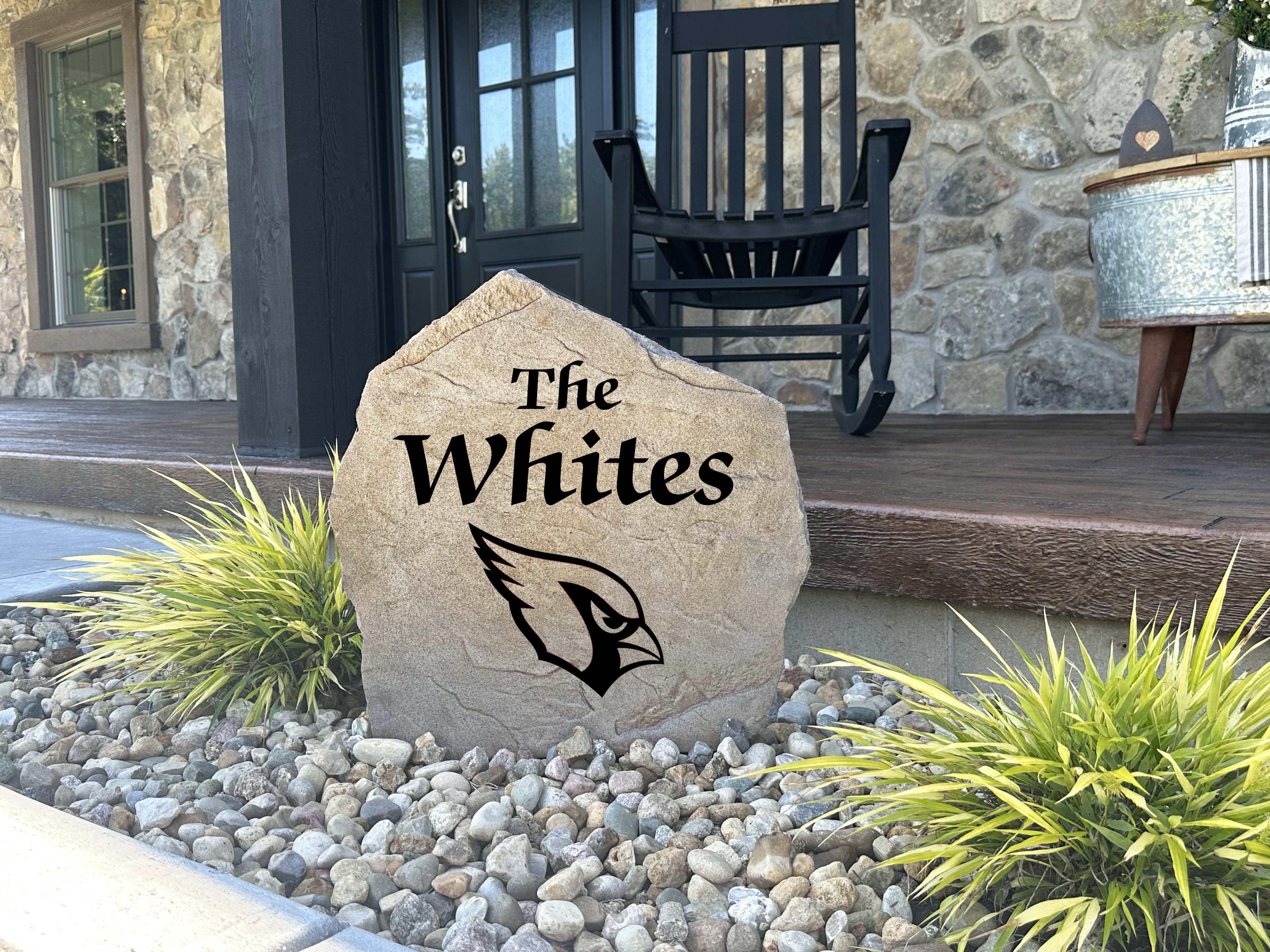 Arizona Cardinals Design-A-Stone Landscape Art Family Name