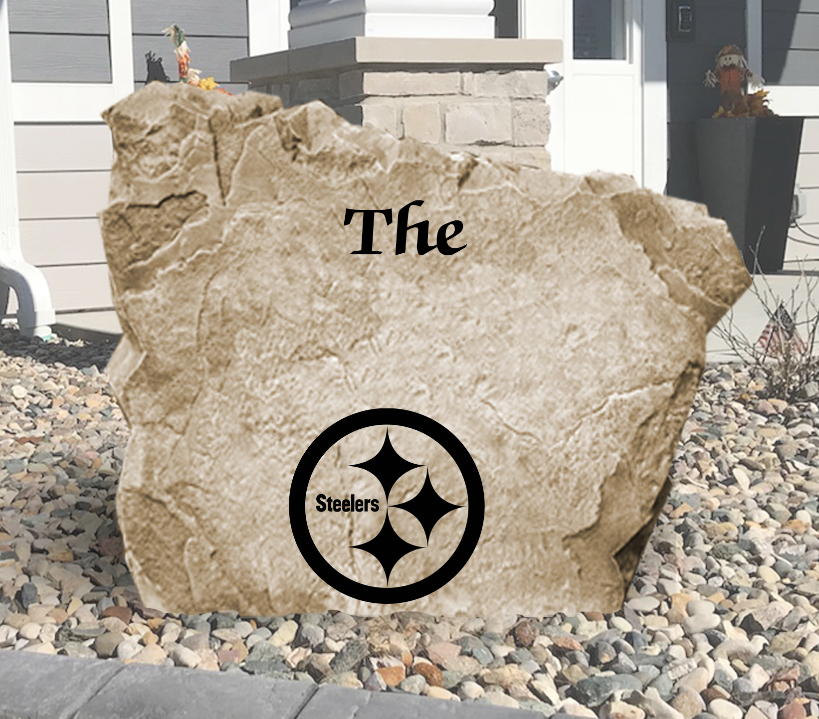 Pittsburgh Steelers Design-A-Stone Landscape Art Family Name