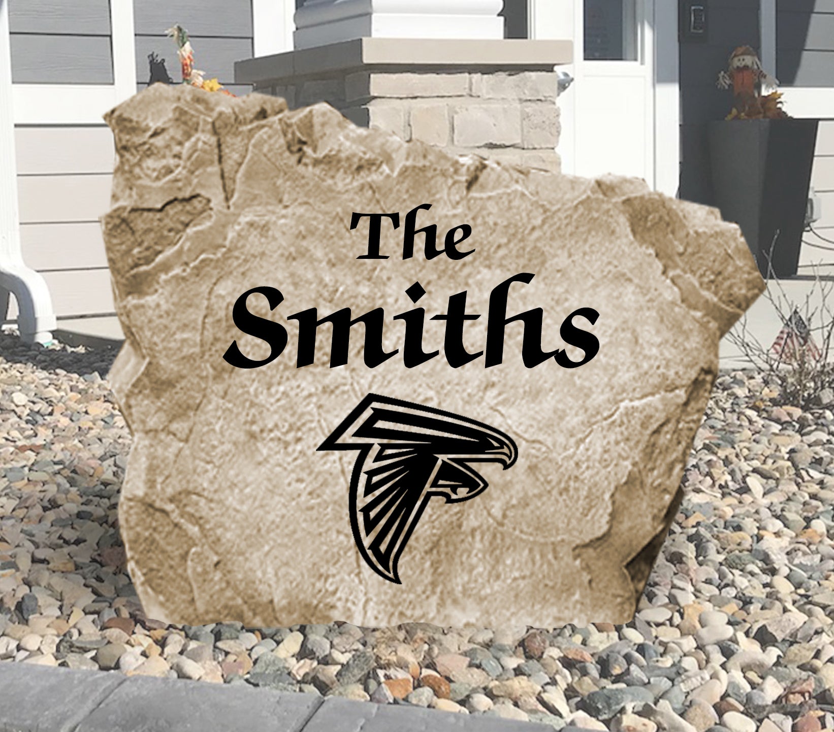 Atlanta Falcons Design-A-Stone Landscape Art Family Name