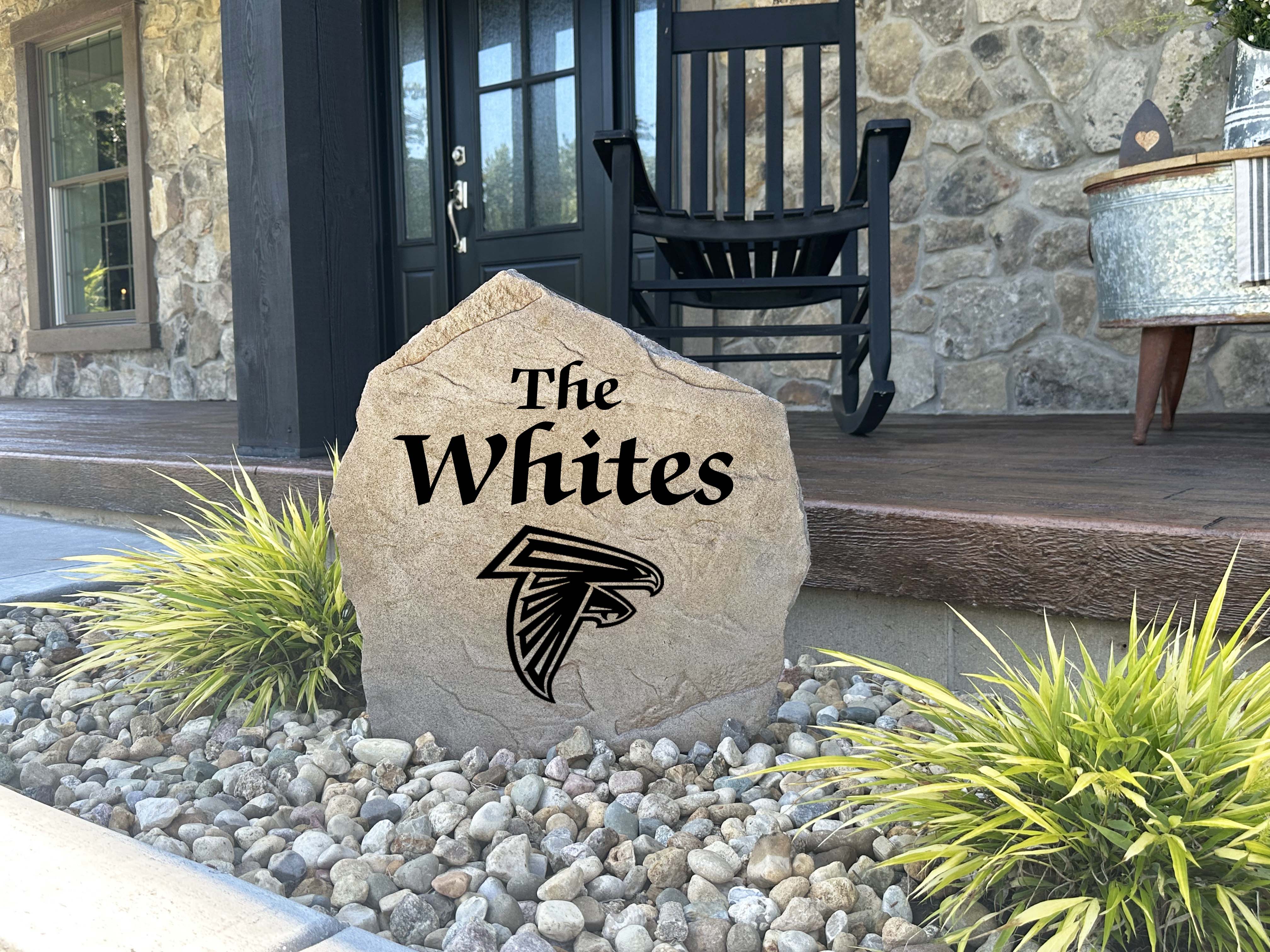 Atlanta Falcons Design-A-Stone Landscape Art Family Name