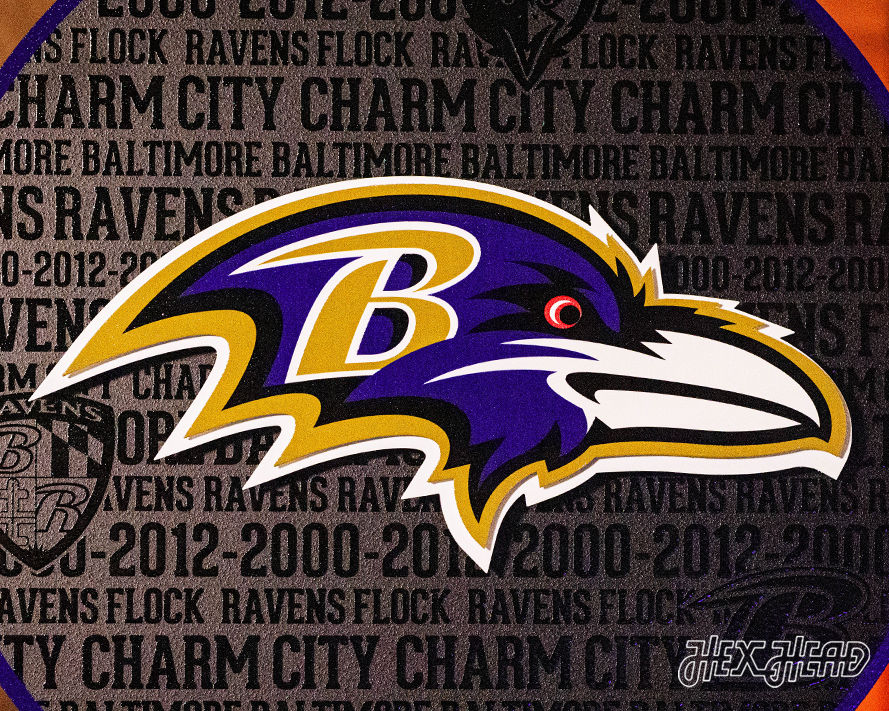 Baltimore Ravens CRAFT SERIES 3D Embossed Metal Wall Art