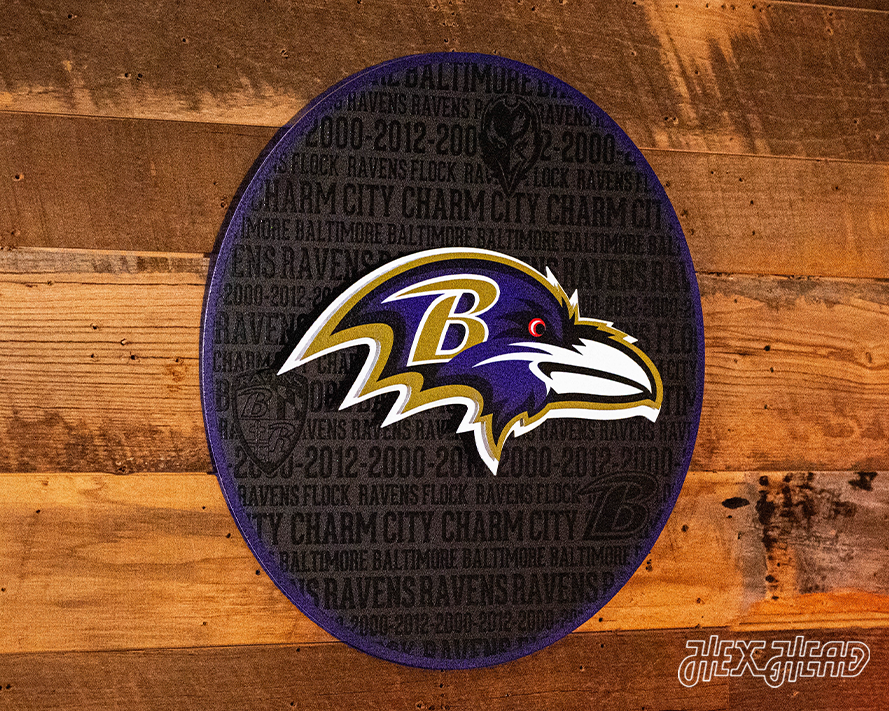 Baltimore Ravens CRAFT SERIES 3D Embossed Metal Wall Art