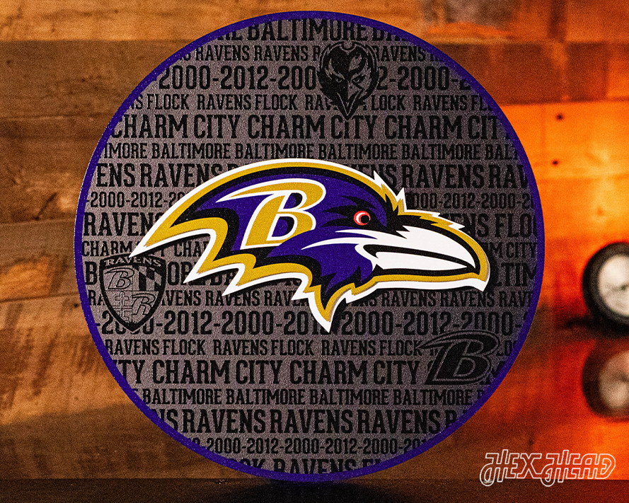 Baltimore Ravens CRAFT SERIES 3D Embossed Metal Wall Art