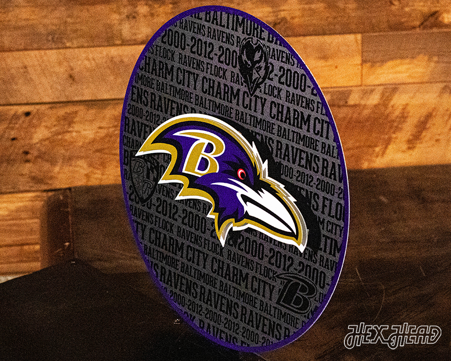 Baltimore Ravens CRAFT SERIES 3D Embossed Metal Wall Art