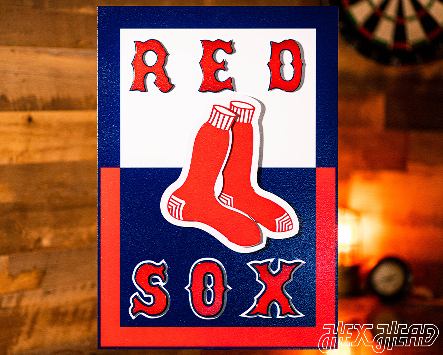 Boston Red Sox "60s Retro Banner" 3D Metal Wall Art