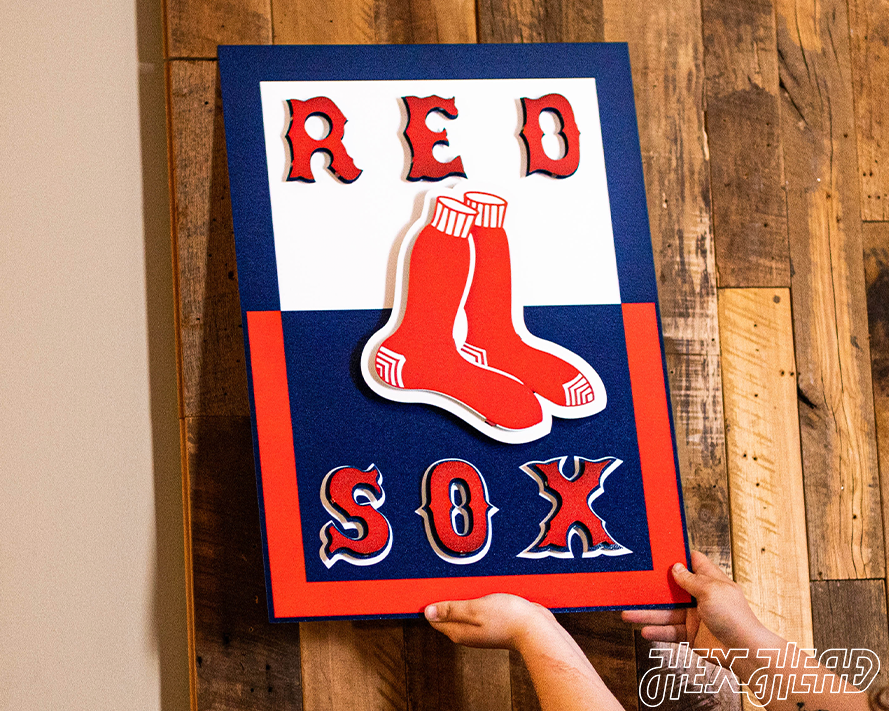 Boston Red Sox "60s Retro Banner" 3D Metal Wall Art