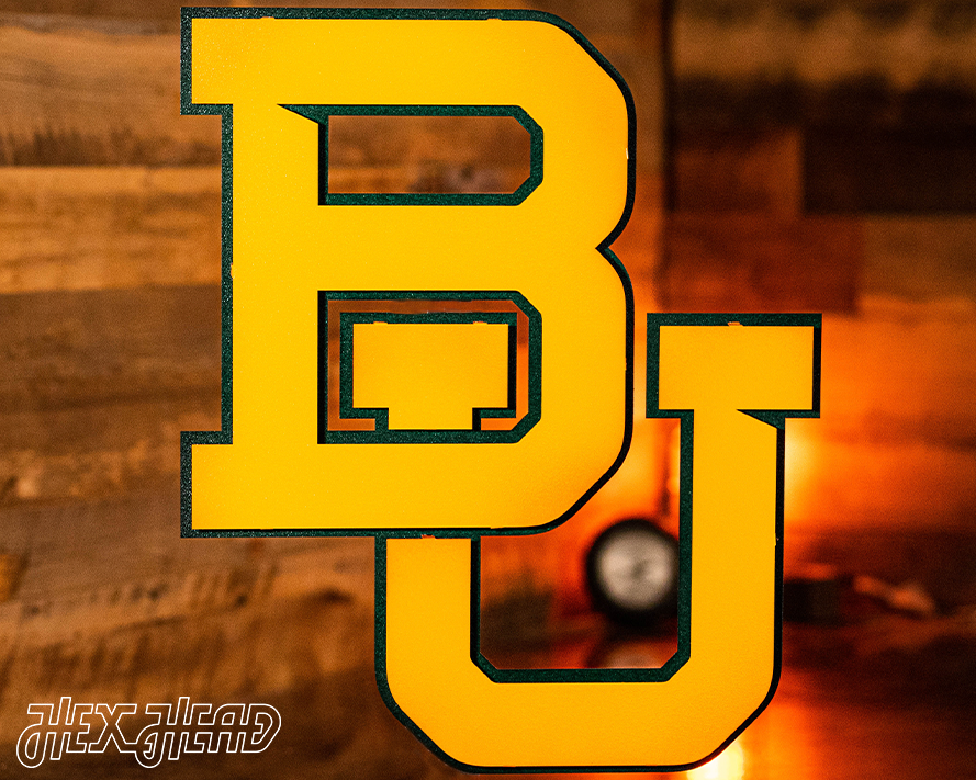 Baylor "BU" Logo 3D Vintage Metal Wall Art