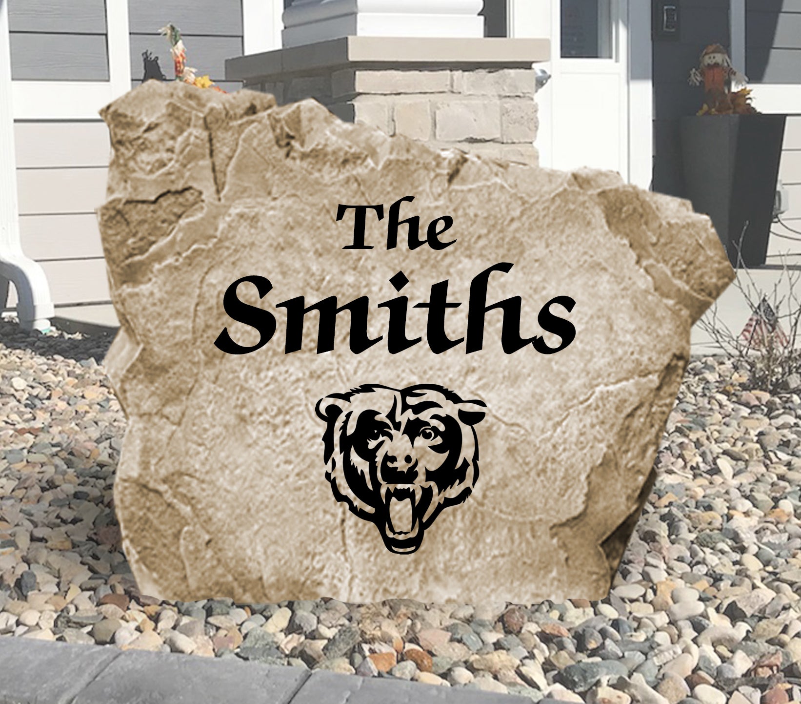 Chicago Bears Design-A-Stone Landscape Art Family Name