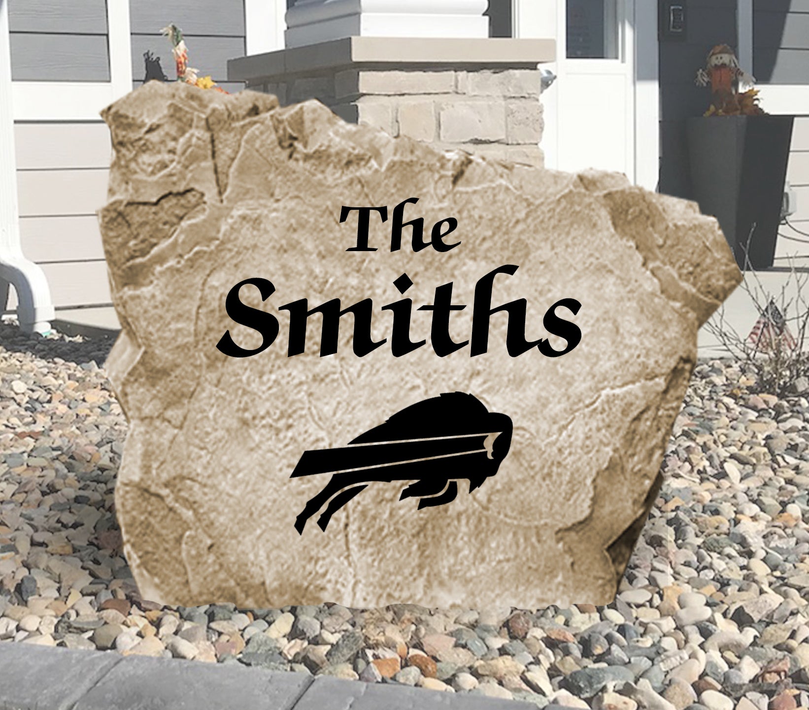 Buffalo Bills Design-A-Stone Landscape Art Family Name