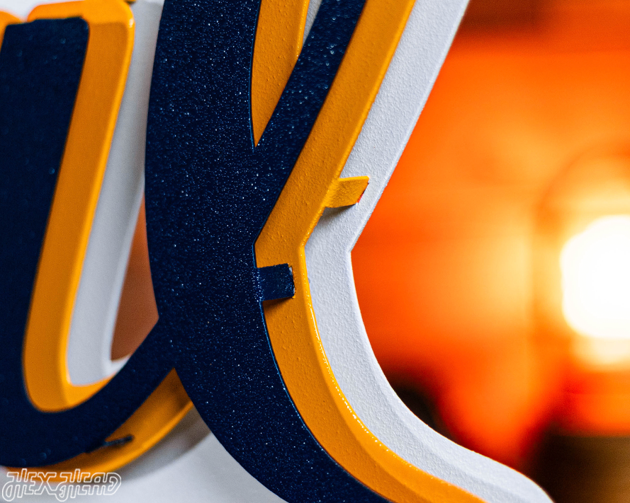 California Cal Berkeley Golden Bears Script 3D Metal Wall Art