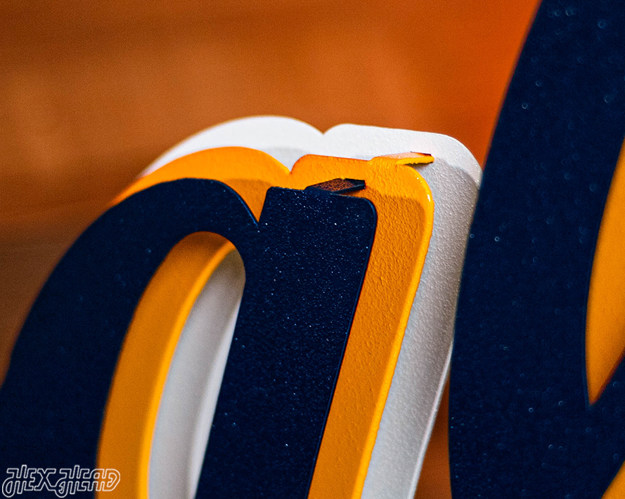 California Cal Berkeley Golden Bears Script 3D Metal Wall Art