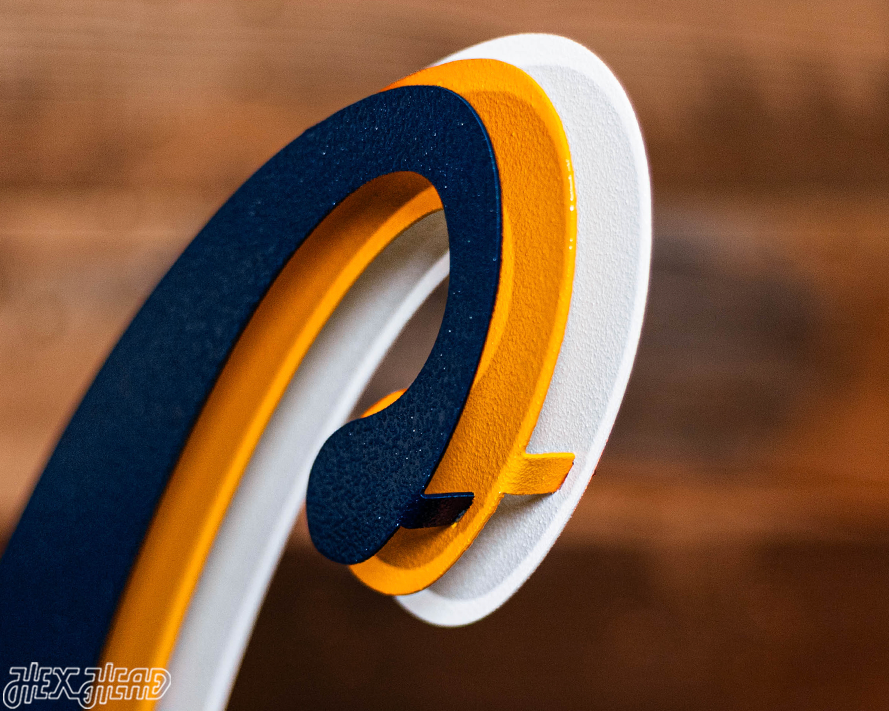 California Cal Berkeley Golden Bears Script 3D Metal Wall Art