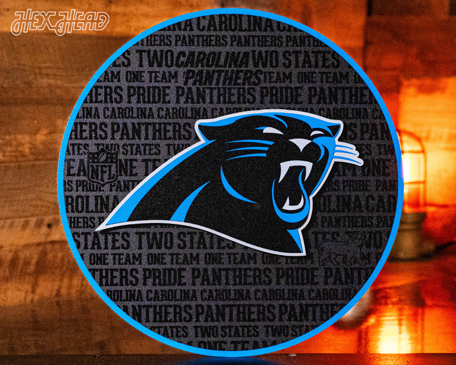 Carolina Panthers CRAFT SERIES 3D Embossed Metal Wall Art