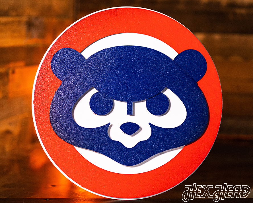 Chicago Cubs "1979 ANGRY BEAR" Logo 3D Metal Wall Art