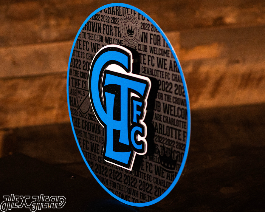 CLOSE OUT - Charlotte FC CRAFT SERIES 3D Embossed Metal Wall Art